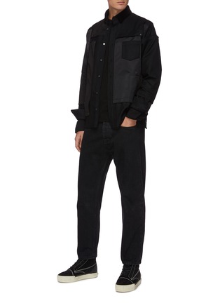 Figure View - Click To Enlarge - SACAI - Chest patch pocket panel shirt