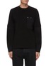 Main View - Click To Enlarge - SACAI - Chest patch pocket bilayer long sleeve T-shirt