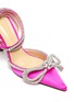 Detail View - Click To Enlarge - MACH & MACH - Double crystal bow satin pumps