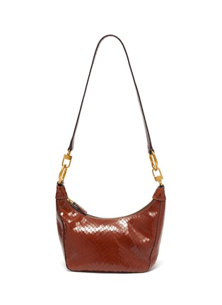 Main View - Click To Enlarge - STAUD - Holt' snake embossed leather convertible handle bag
