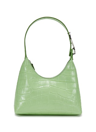 Main View - Click To Enlarge - STAUD - Scotty' Top Handle Croc Embossed Leather Shoulder Bag