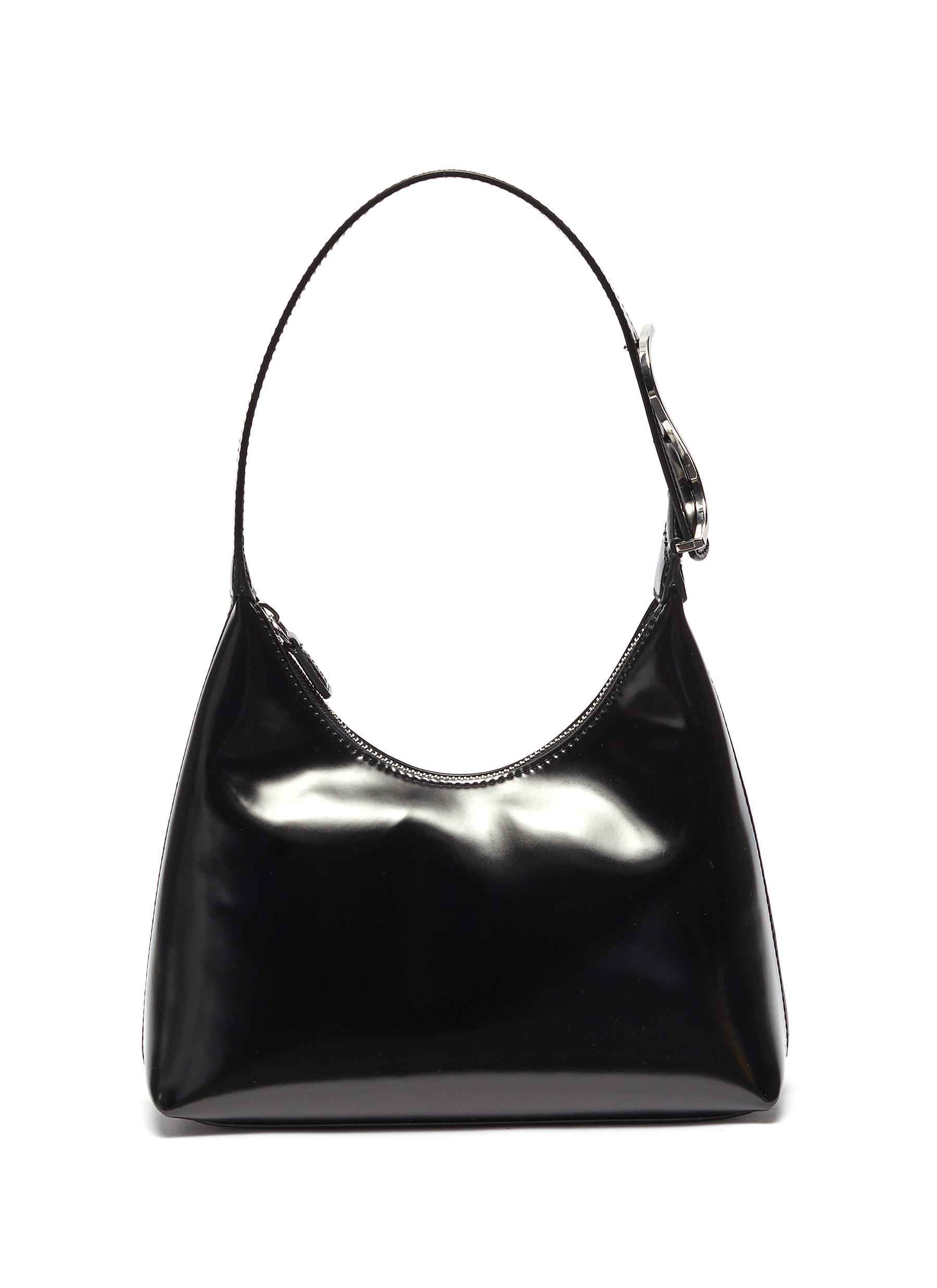 Staud Scotty Polished Leather Shoulder Bag Women Lane Crawford