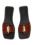 Detail View - Click To Enlarge - STAUD - AMELIE' Square Toe Croc Embossed Leather Slides