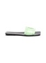 Main View - Click To Enlarge - STAUD - AMELIE' Square Toe Croc Embossed Leather Slides