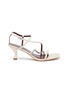 Main View - Click To Enlarge - STAUD - GITA' Chain Detail Croc Embossed Leather Sandals