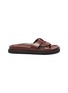 Main View - Click To Enlarge - PEDDER RED - 'CAMILLE' Intertwine Loop Leather Flat Slides