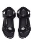 Detail View - Click To Enlarge - PEDDER RED - Cecile' Crinkle Leather Strap Platform Sandals