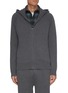 Main View - Click To Enlarge - VINCE - Side Stripe Cotton Cashmere Full Zip Hoodie