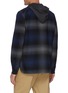 Back View - Click To Enlarge - VINCE - Hooded Plaid shirt