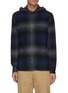 Main View - Click To Enlarge - VINCE - Hooded Plaid shirt