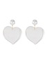 Main View - Click To Enlarge - KENNETH JAY LANE - Pearl stud clear heart drop earrings
