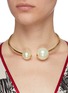 Figure View - Click To Enlarge - KENNETH JAY LANE - Pearl end bib necklace