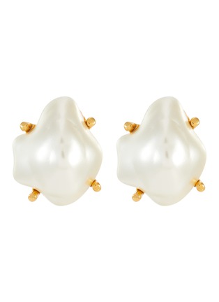 Main View - Click To Enlarge - KENNETH JAY LANE - Baroque pearl clip earrings