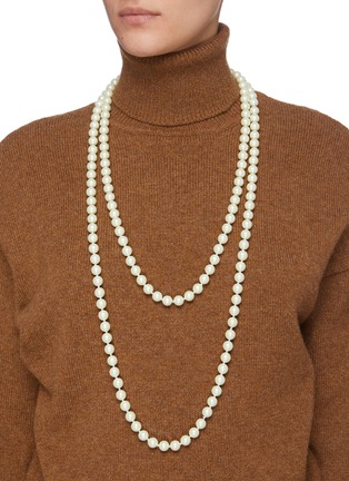 Figure View - Click To Enlarge - KENNETH JAY LANE - Pearl double string necklace