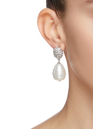 Figure View - Click To Enlarge - KENNETH JAY LANE - Baroque pearl embellished drop earrings