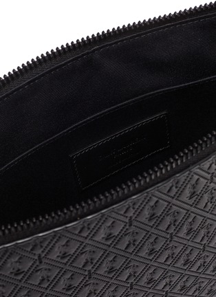 Detail View - Click To Enlarge - SAINT LAURENT - Monogram embossed leather pouch