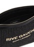 Detail View - Click To Enlarge - SAINT LAURENT - 'Rive Gauche' logo embroidered raffia pouch