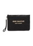 Main View - Click To Enlarge - SAINT LAURENT - 'Rive Gauche' logo embroidered raffia pouch