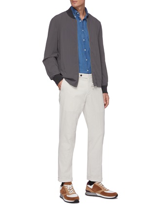 Figure View - Click To Enlarge - BRUNELLO CUCINELLI - Nylon stretch bomber jacket