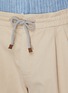  - BRUNELLO CUCINELLI - Front pleat garment dye drawstring bermuda shorts