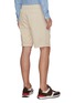 Back View - Click To Enlarge - BRUNELLO CUCINELLI - Front pleat garment dye drawstring bermuda shorts