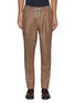 Main View - Click To Enlarge - BRUNELLO CUCINELLI - Elastic Drawstring Waist Linen Wool Blend Pants