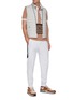 Figure View - Click To Enlarge - BRUNELLO CUCINELLI - Contrast stripe collar cotton piquet polo shirt