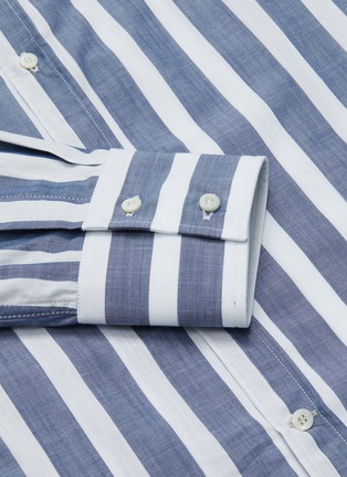  - BRUNELLO CUCINELLI - Stripe cotton chambray shirt