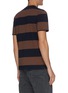 Back View - Click To Enlarge - BRUNELLO CUCINELLI - Bold Stripe Crewneck Cotton T-shirt