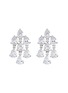 Main View - Click To Enlarge - CZ BY KENNETH JAY LANE - Pear Cut Cubic Zirconia Drape Earrings