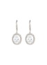 Main View - Click To Enlarge - CZ BY KENNETH JAY LANE - Halo Surround Oval Cubic Zirconia Earrings
