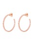 Main View - Click To Enlarge - CZ BY KENNETH JAY LANE - Pink Sapphire' Baguette Cut Inside Out Hoop Earrings