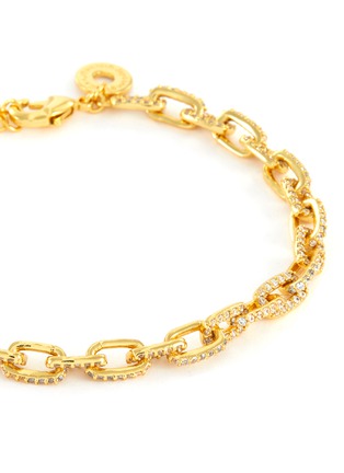 Detail View - Click To Enlarge - CZ BY KENNETH JAY LANE - Cubic Zirconia Interlock Round Chain Bracelet