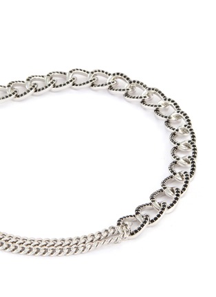 Detail View - Click To Enlarge - CZ BY KENNETH JAY LANE - Cubic Zirconia Double Curb Chain Necklace