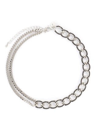 Main View - Click To Enlarge - CZ BY KENNETH JAY LANE - Cubic Zirconia Double Curb Chain Necklace