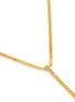 Detail View - Click To Enlarge - CZ BY KENNETH JAY LANE - Cubic Zirconia Bar Curb Chain Lariat Necklace