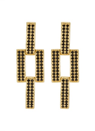 Main View - Click To Enlarge - CZ BY KENNETH JAY LANE - Cubic Zirconia Flat Link Earrings
