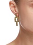 Figure View - Click To Enlarge - CZ BY KENNETH JAY LANE - Cubic Zirconia Flat Link Earrings