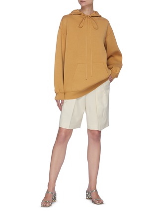 Figure View - Click To Enlarge - CRUSH COLLECTION - Silk-cotton blend hoodie