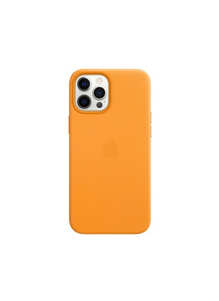 Main View - Click To Enlarge - APPLE - iPhone 12 Pro Max Leather Case with MagSafe – California Poppy
