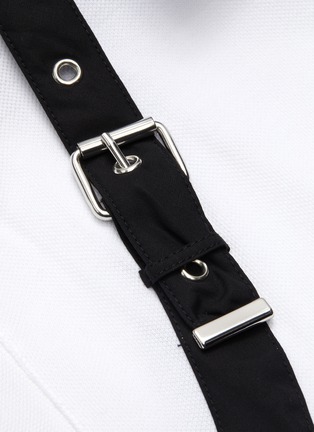  - ALEXANDER MCQUEEN - Contrast collar harness detail polo shirt