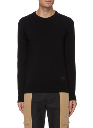 Main View - Click To Enlarge - ALEXANDER MCQUEEN - Initial embroidered sweater