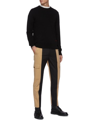 Figure View - Click To Enlarge - ALEXANDER MCQUEEN - Initial embroidered sweater