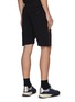 Back View - Click To Enlarge - ALEXANDER MCQUEEN - Side Logo Tape Elastic Waist Cotton Jersey Shorts