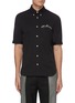 Main View - Click To Enlarge - ALEXANDER MCQUEEN - Logo embroidered short sleeve shirt