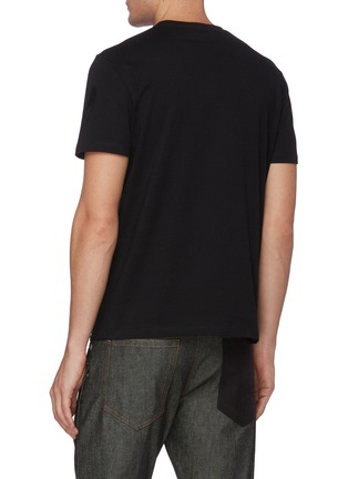 Back View - Click To Enlarge - ALEXANDER MCQUEEN - Logo embroidered T-shirt