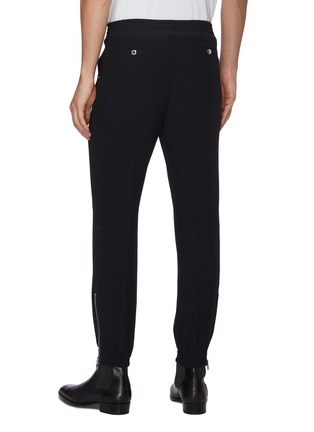 Back View - Click To Enlarge - ALEXANDER MCQUEEN - Snap pocket zip cuff tapered jogging pants