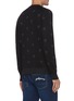 Back View - Click To Enlarge - ALEXANDER MCQUEEN - Skull embroidered sweater
