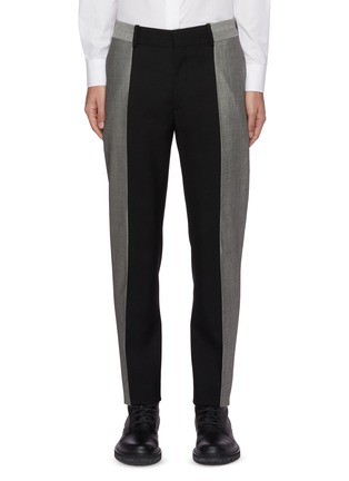 Main View - Click To Enlarge - ALEXANDER MCQUEEN - Contrast side panel wool pants
