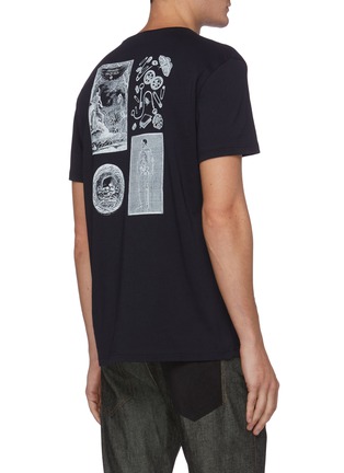 Back View - Click To Enlarge - ALEXANDER MCQUEEN - Safety pin collage print cotton T-shirt